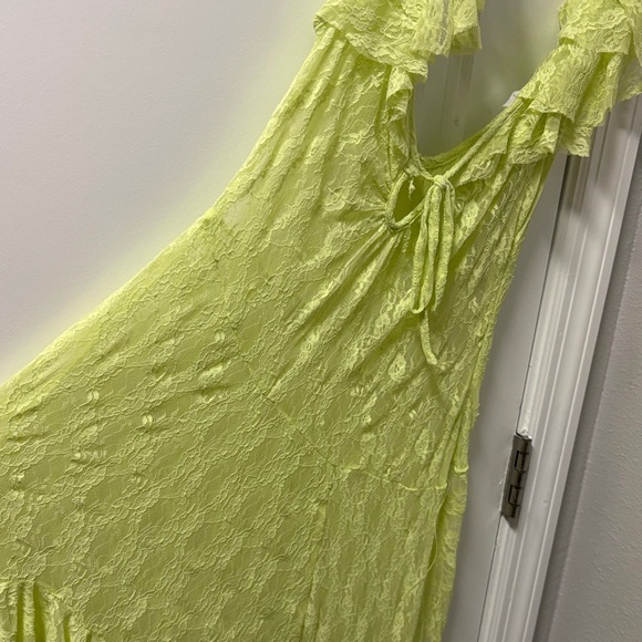Kimchi Blue Lace Ruffle Dress in Light Green - Picture 2 of 12